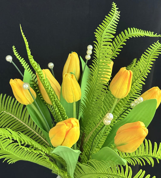 Real Touch Artificial Fern Spray– Soft Rubber Texture(36cm X 45cm)