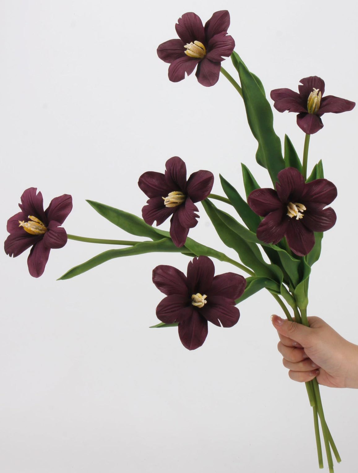 Brownie Series Real Touch Tulip with one bloom 48cm