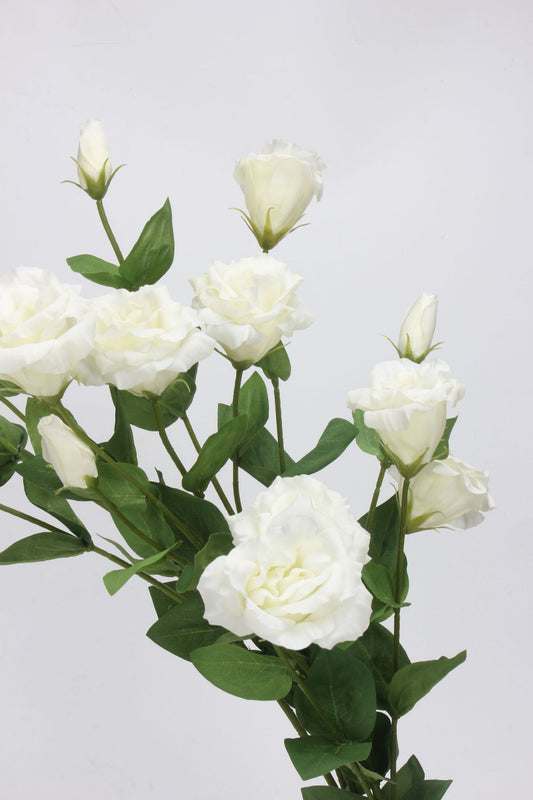 Real-touch Lisianthus with 2 flowers and 1 bud 68cm