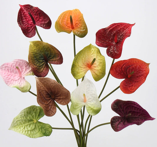 Real Touch Artificial Anthurium Flower Stem – 58cm