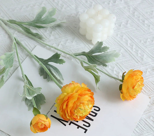 Artificial Ranunculus Flower with 3 blooms 52cm